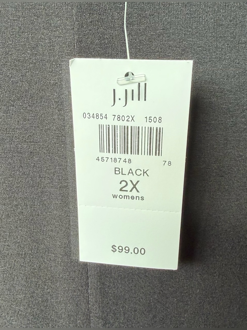 J. Jill Black Relaxed Midi Dress, NWT, Size 2X WearEver Collection - Picture 4 of 7